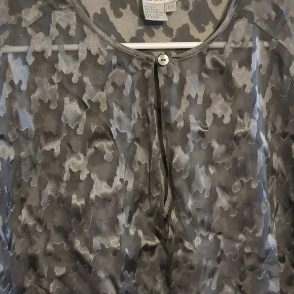 Worth metallic sheer houndstooth blouse size 20 - Picture 4 of 6